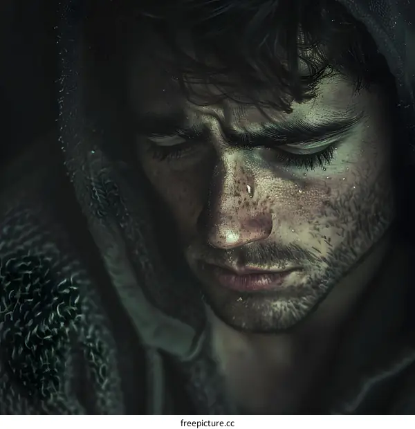 Portrait of a Man with Tears in His Eyes