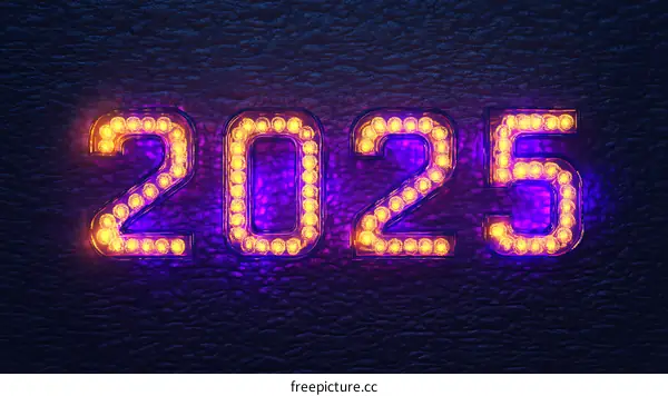 2025 Neon Lights New Year