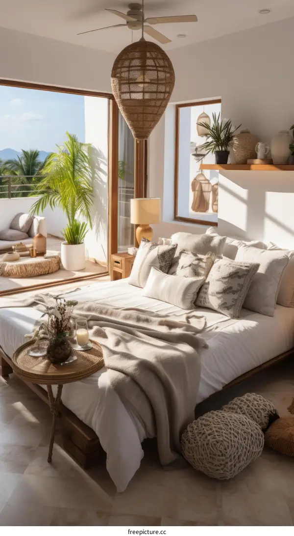 Modern coastal home bedroom interior design