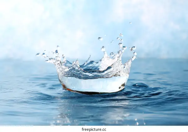 Water Splashing Beautifully in Still Water