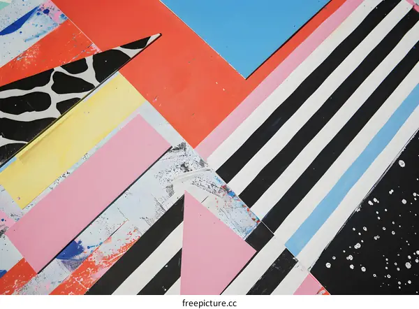 Abstract Geometric Shapes in Vibrant Colors