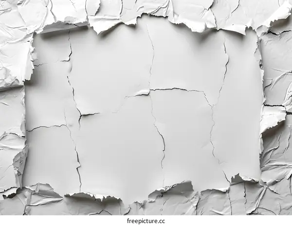 White Torn Paper Background Texture