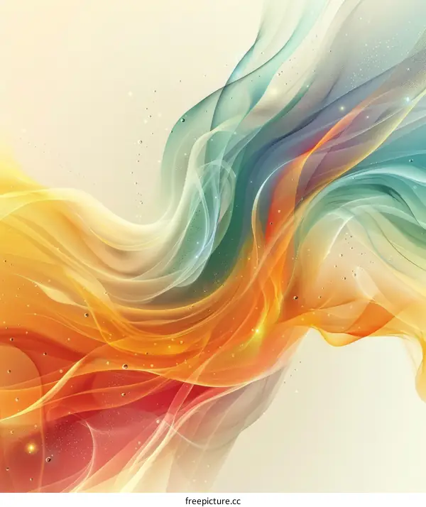 Abstract Colorful Flowing Lines Art