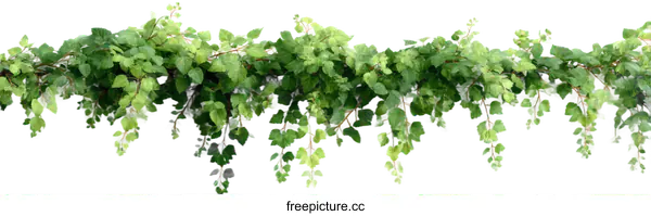 [Transparent Background PNG]Green Hanging Vines Decor for Wall