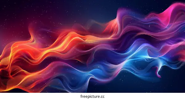 Abstract Multicolor Gradient Wave Background