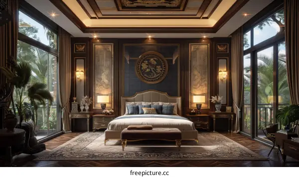 Luxury Bedroom Interior Design Illustration