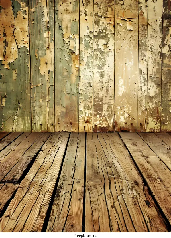 Old Wood Floor and Wall Texture Background
