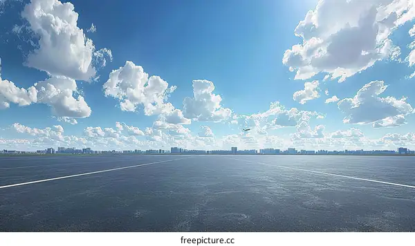 Open Road Under Blue Sky