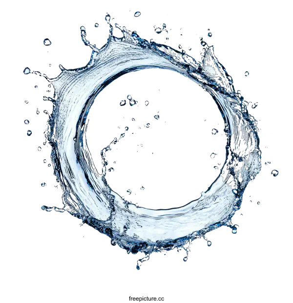 [Transparent Background PNG]Water Splash Circle Abstract Design