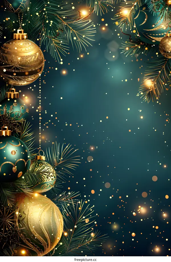 Christmas tree branches decorated for Christmas