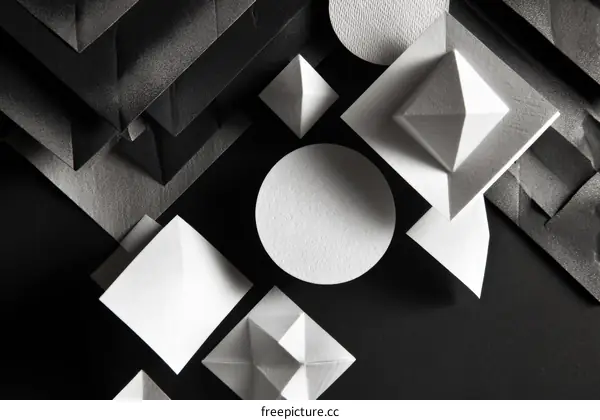 Abstract Geometric Shapes Composition