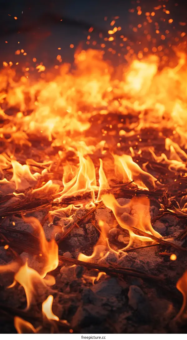 Dancing Flames Ignite the Night