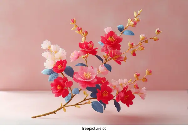 Paper Flowers Arrangement Art