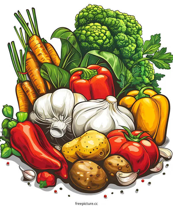 Fresh Vegetables Illustration