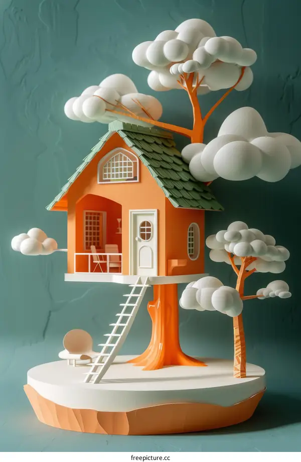 Enchanted Treehouse in a Whimsical Wonderland