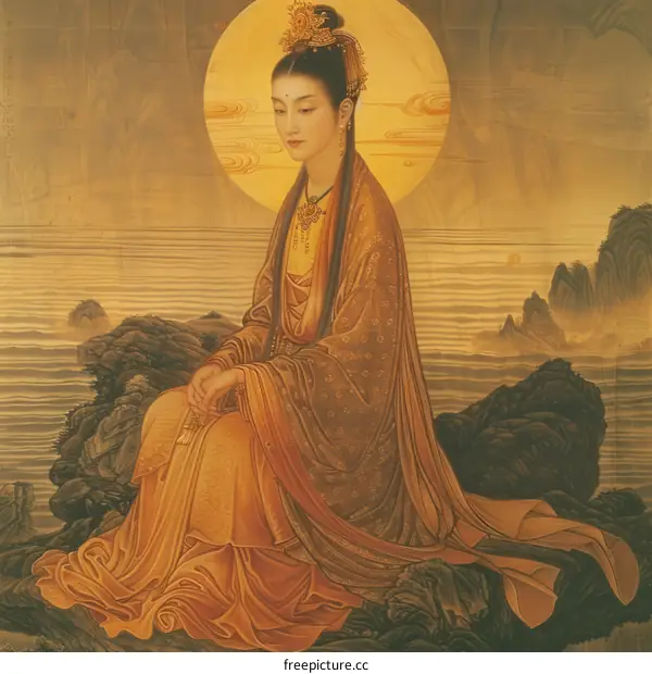Chinese Goddess Chang'e Ascends to the Moon