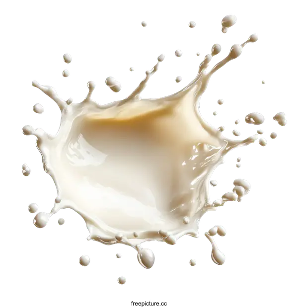 [Transparent Background PNG]Milk Splash Art Abstract Illustration