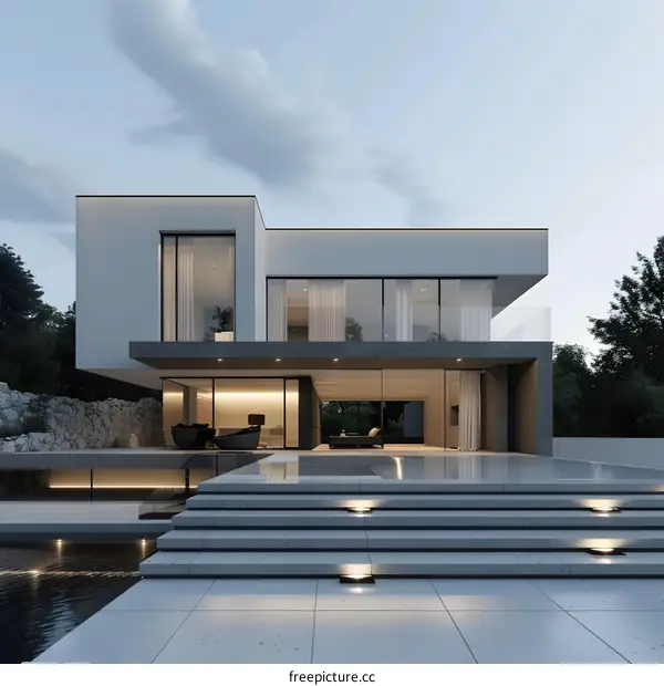 Modern Architecture Design House With Swimming Pool