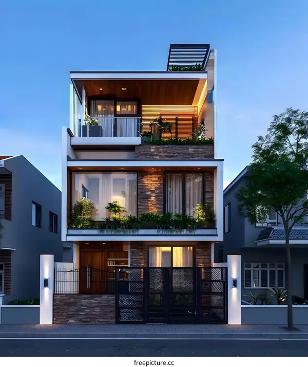 Modern Minimalist House Design with Brick Facade