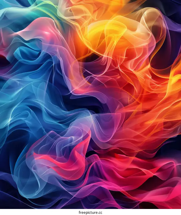 Abstract Colorful Flowing Design