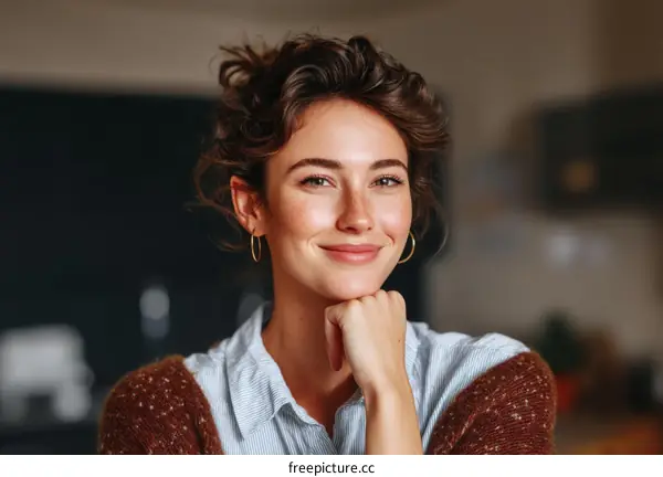 Close Up Portrait of a Woman Smiling