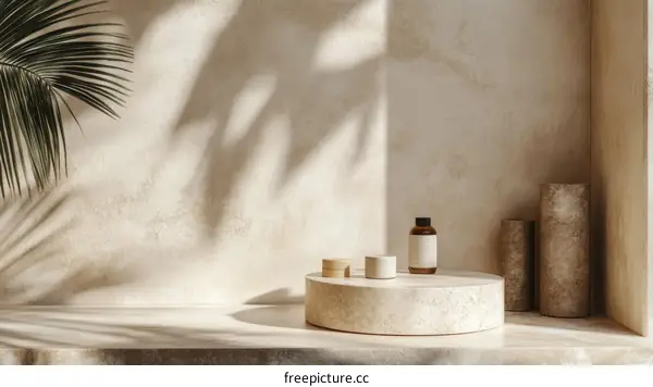 Beige Minimalist Product Showcase with Natural Light