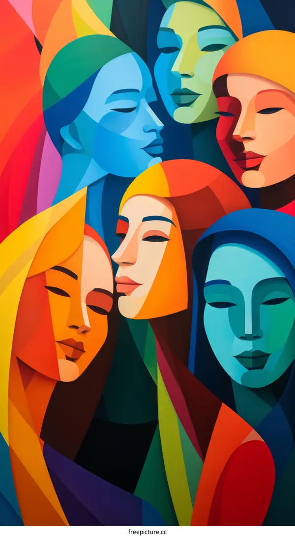 Diverse Women: An Illustrated Celebration of Skin Tones and Hair Colors