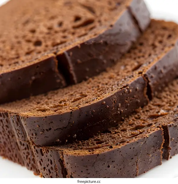 Close Up of Sliced Chocolate Bread