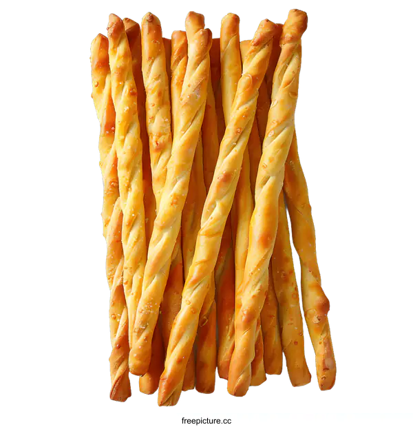 [Transparent Background PNG]Grissini breadsticks on white background