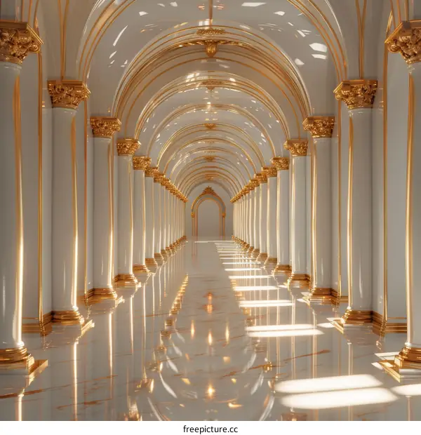 Grand Palace Corridor Illustrative Design
