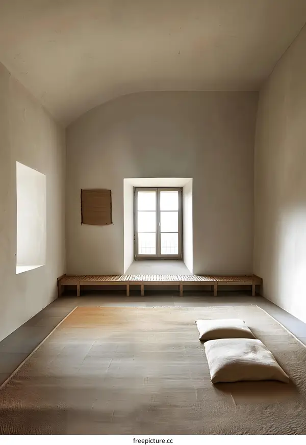 Minimalist Interior Design with Natural Light and Textured Materials