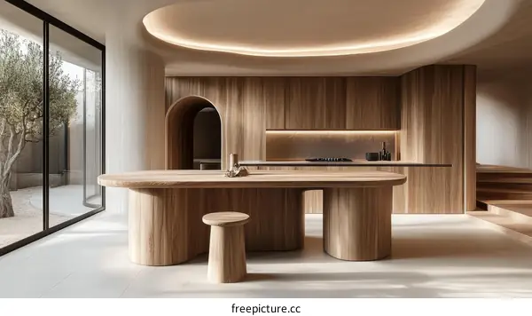 Modern Minimalist Wooden Kitchen Design