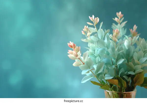 Teal Teal Eucalyptus Arrangement in Vase