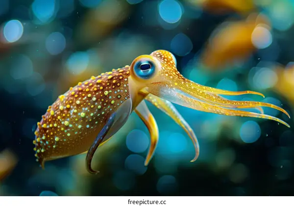 Close-up of a Squid: A Master of Camouflage