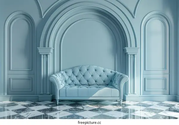 Elegant Light Blue Classic Interior Design