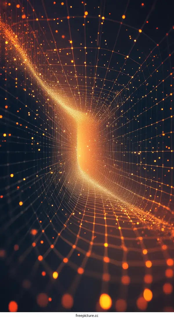 Abstract Futuristic Network Tunnel