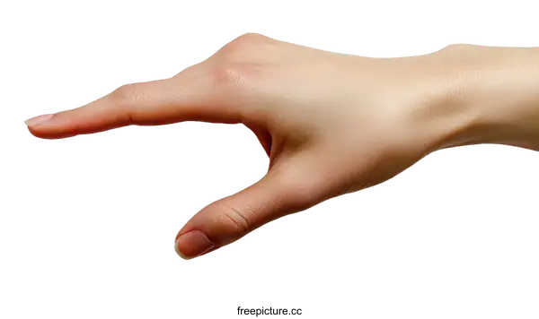 [Transparent Background PNG]Female Hand Measuring or Gesturing