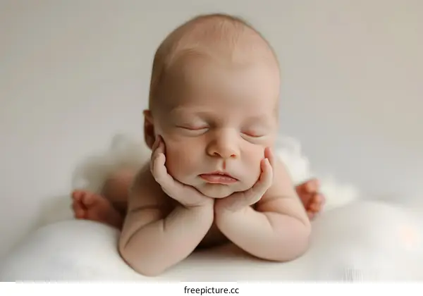 Newborn Baby Sleeping Peacefully