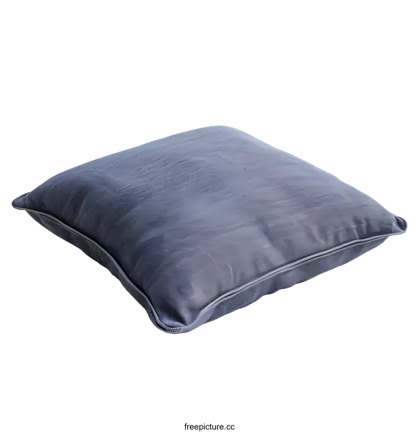 [Transparent Background PNG]Gray Square Pillow on White Background