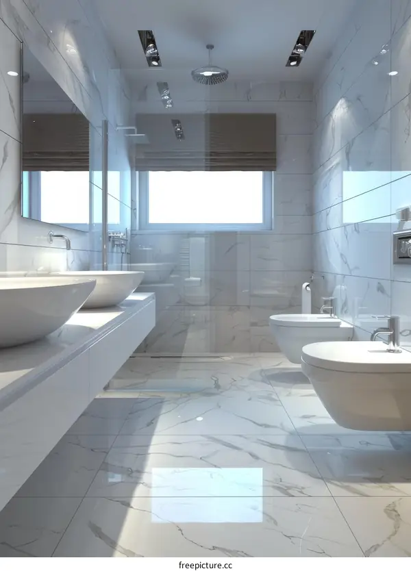 Modern Luxury Marble Bathroom Interior Design