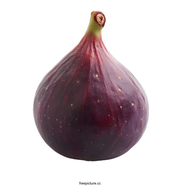 [Transparent Background PNG]Single Ripe Fig Isolated On White Background