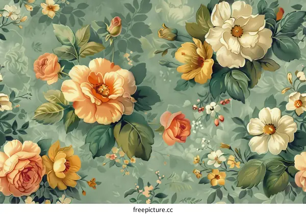 Vintage floral chintz