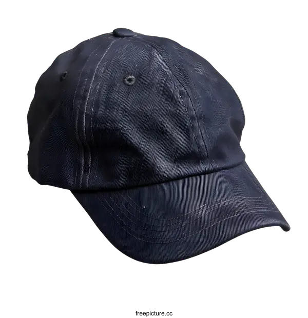 [Transparent Background PNG]Plain Black Baseball Cap Isolated On White Background