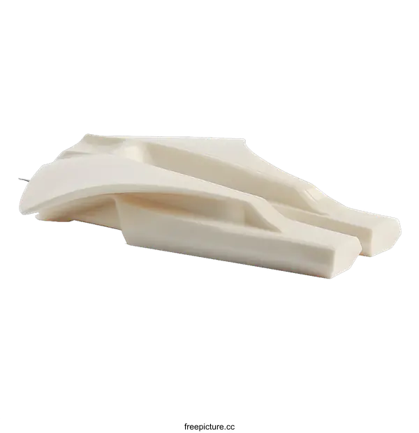 [Transparent Background PNG]3d rendering of a white plastic part