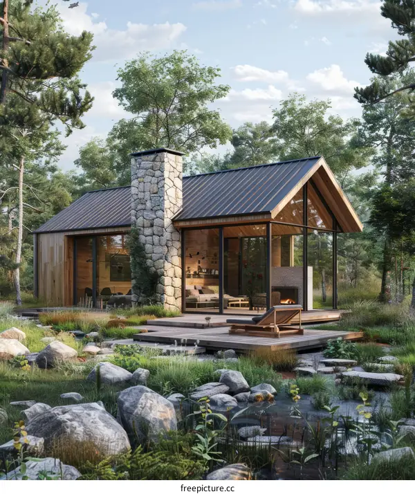 Modern Cubo House in the Woods