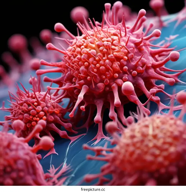 3D Illustration of a Cancer Cell