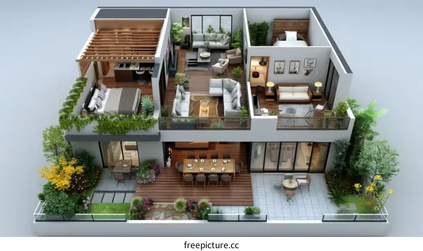House Floor Plan Design Illustration
