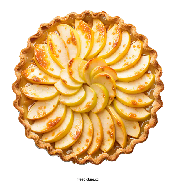 [Transparent Background PNG]Apple Pie Top View