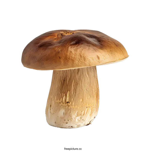 [Transparent Background PNG]Fresh Brown Cap Mushroom on White Background