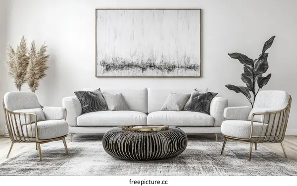 Modern Minimalist Living Room Interior Design